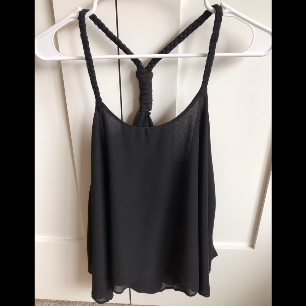 Black sheer tank top